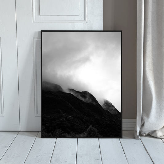 Fog over the Mountains in the Scottish Highlands