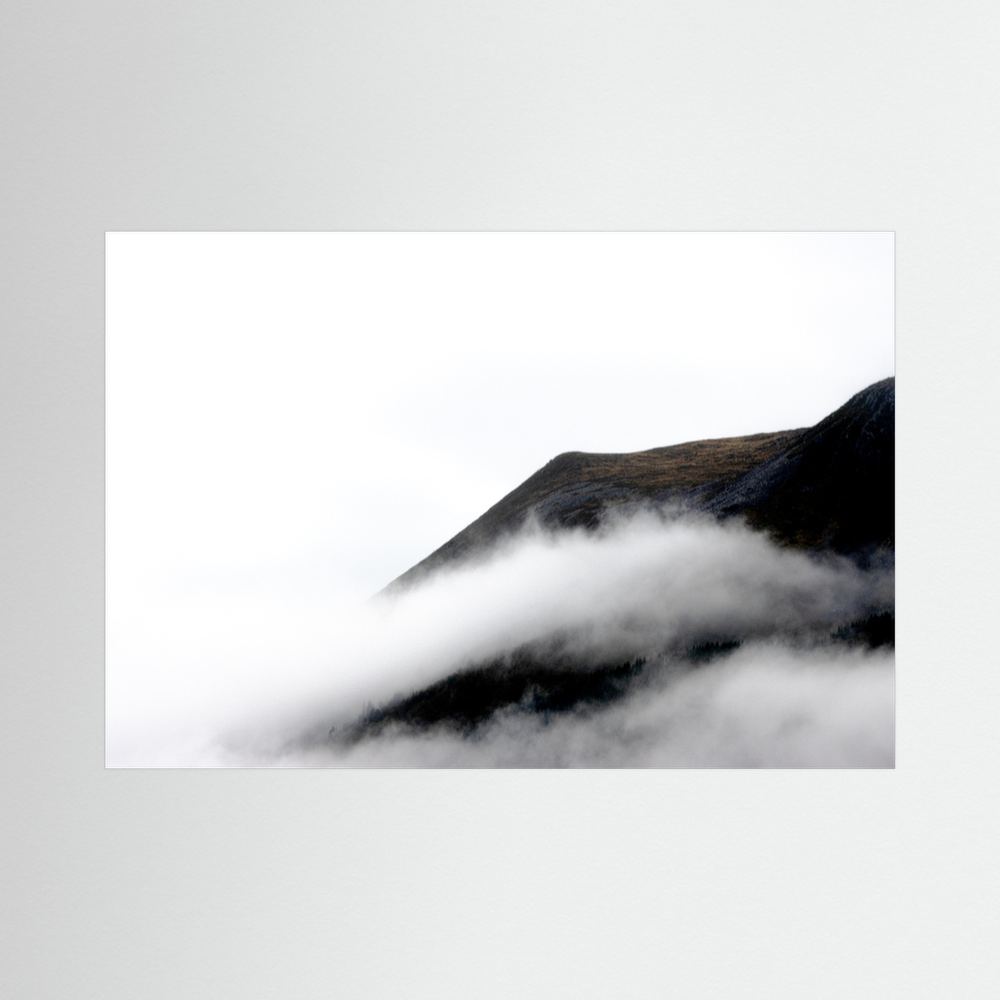 Misty views over the mountains in Norway