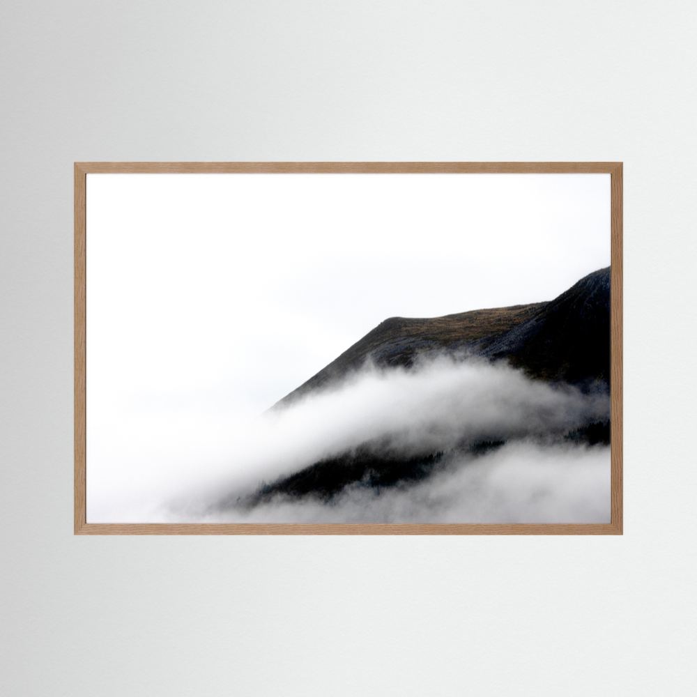 Misty views over the mountains in Norway