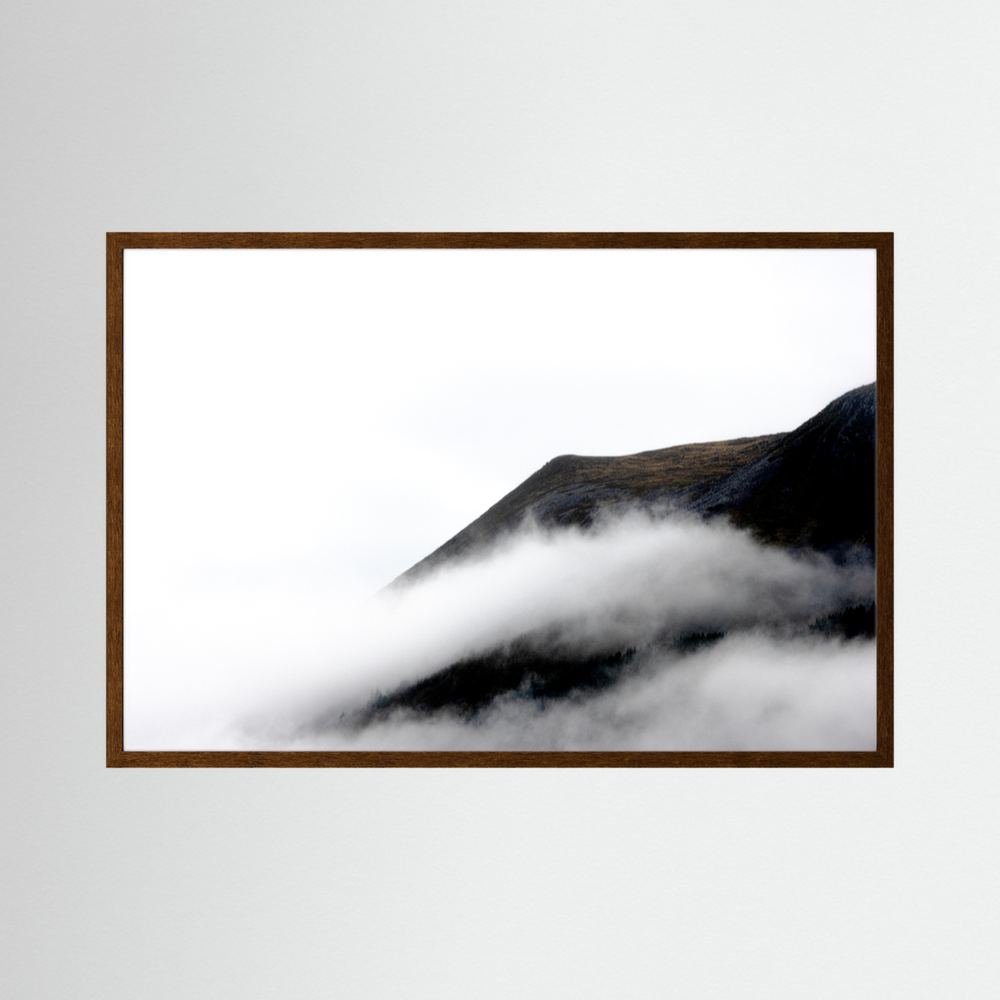 Misty views over the mountains in Norway
