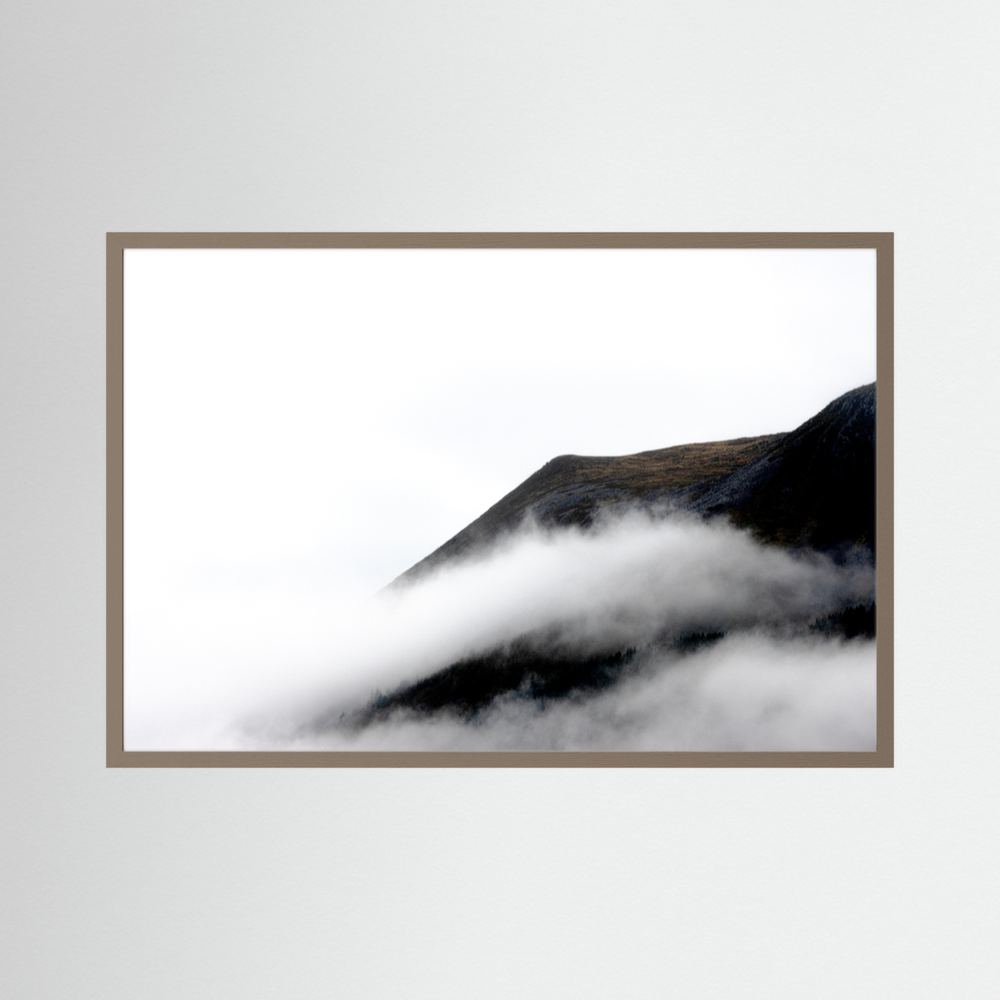 Misty views over the mountains in Norway