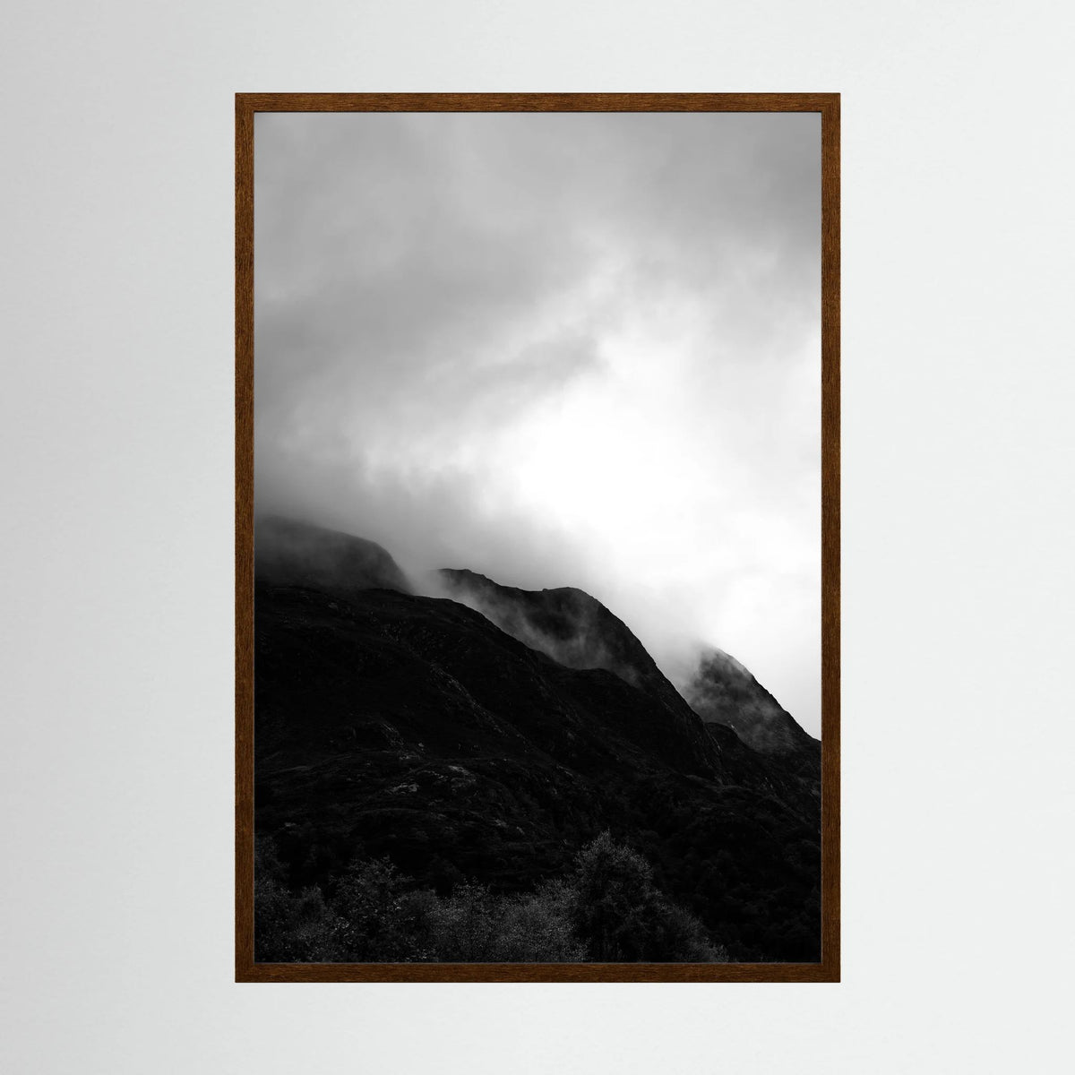 Fog over the Mountains in the Scottish Highlands