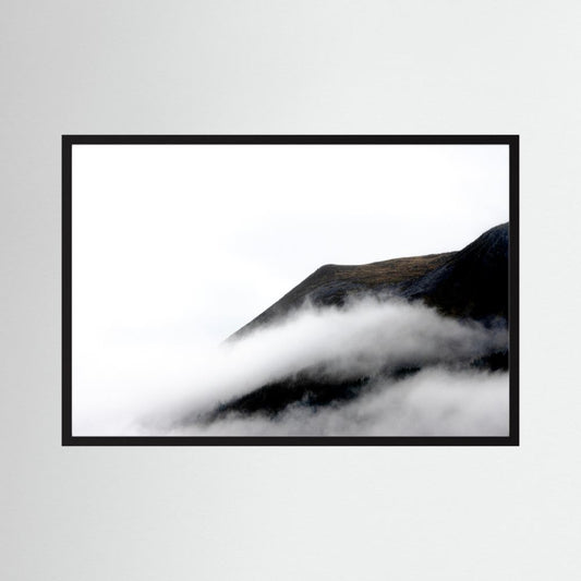 Misty views over the mountains in Norway