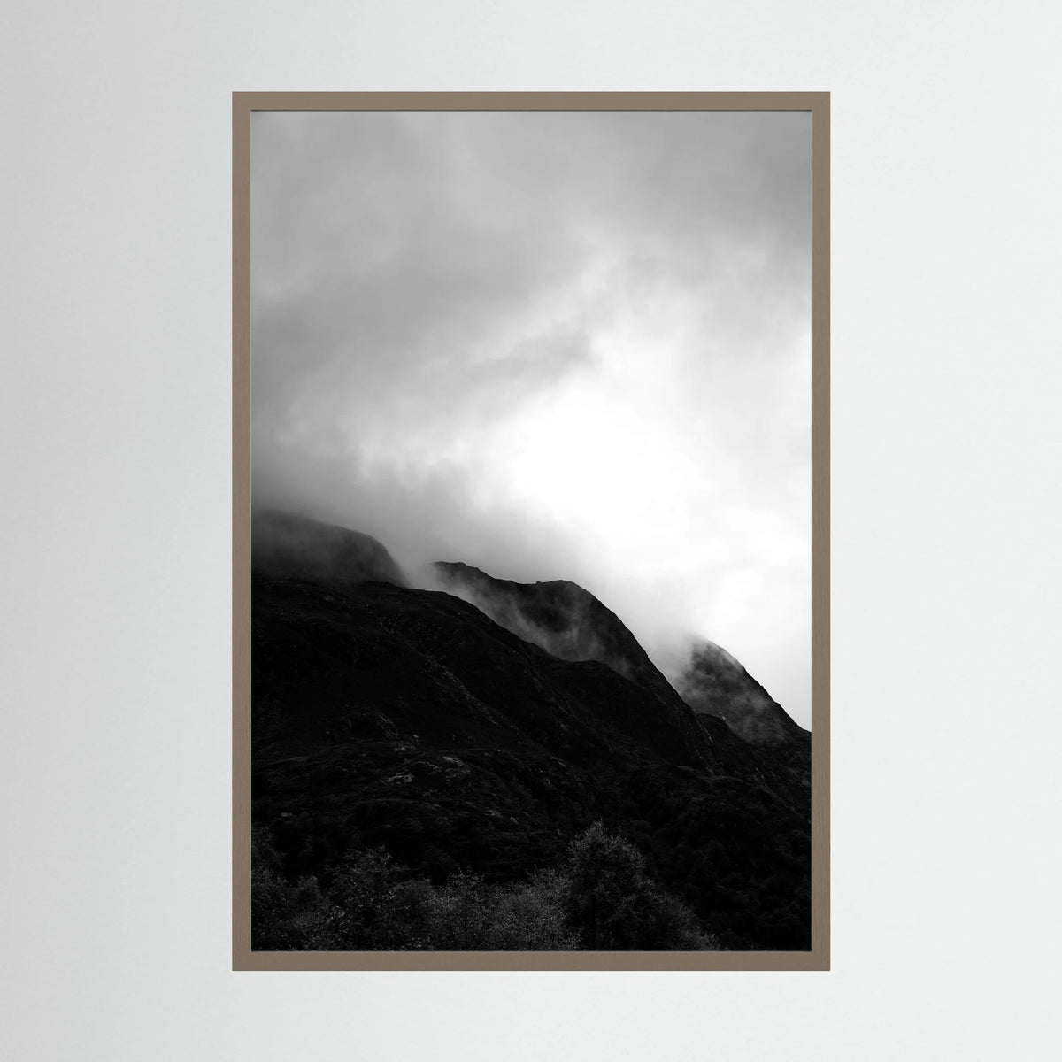 Fog over the Mountains in the Scottish Highlands