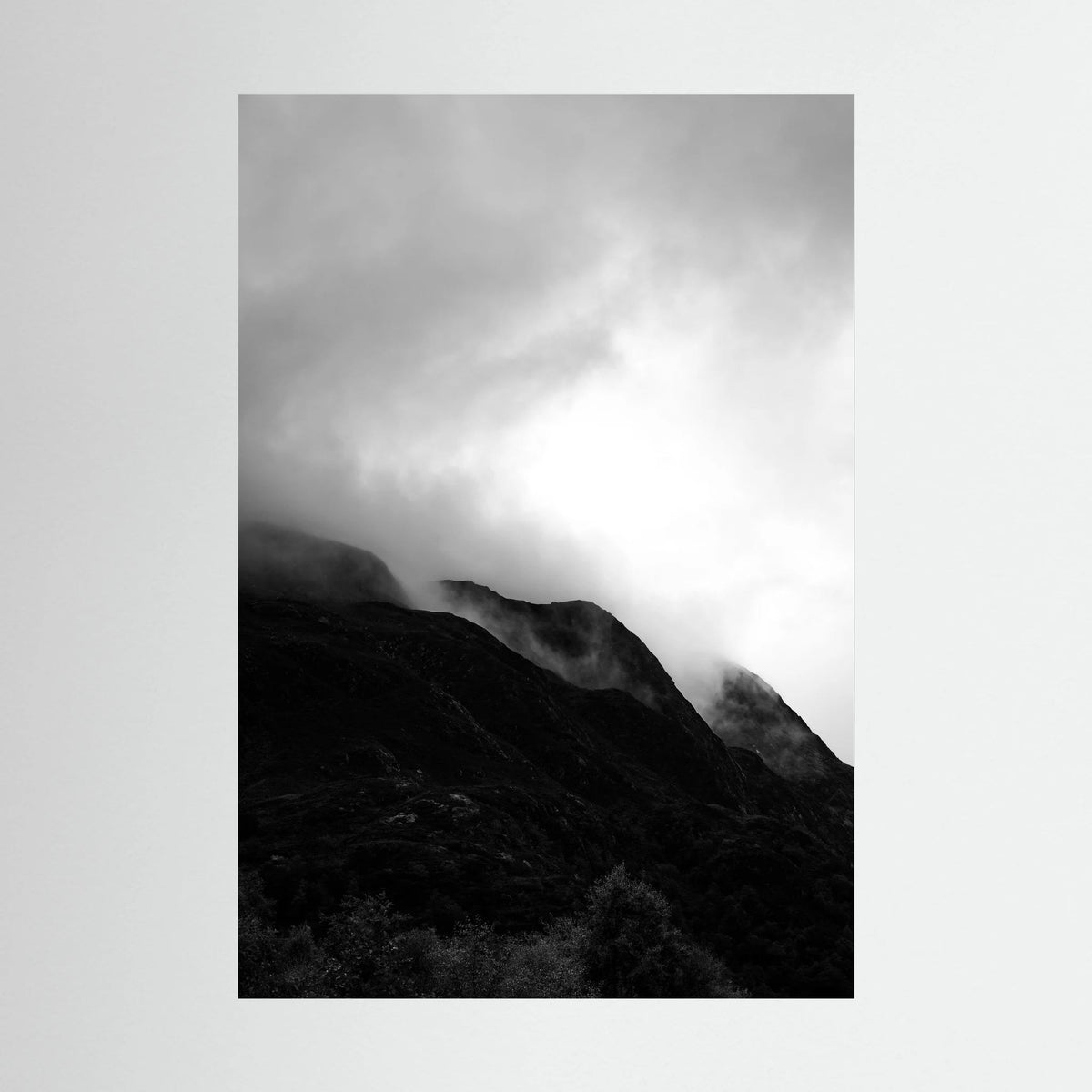 Fog over the Mountains in the Scottish Highlands