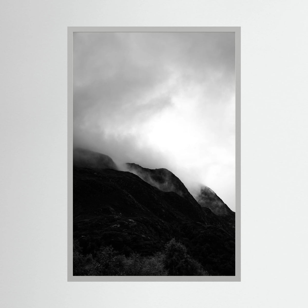 Fog over the Mountains in the Scottish Highlands