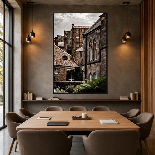 Moody vibes in Dean Village, Edinburgh