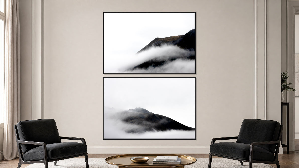 Misty views over the mountains in Norway