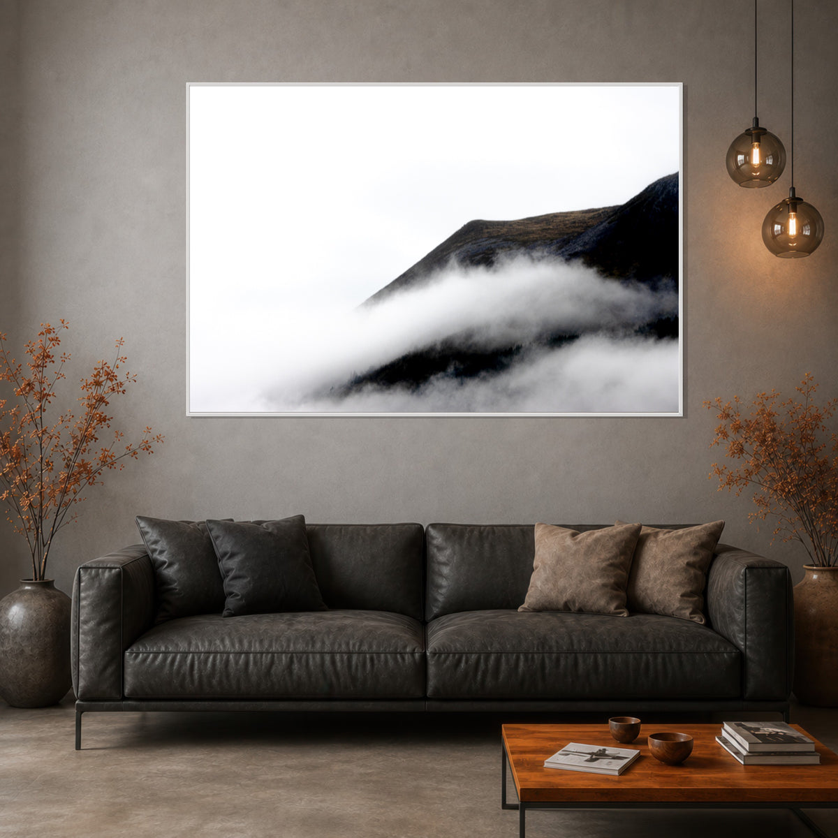 Misty views over the mountains in Norway