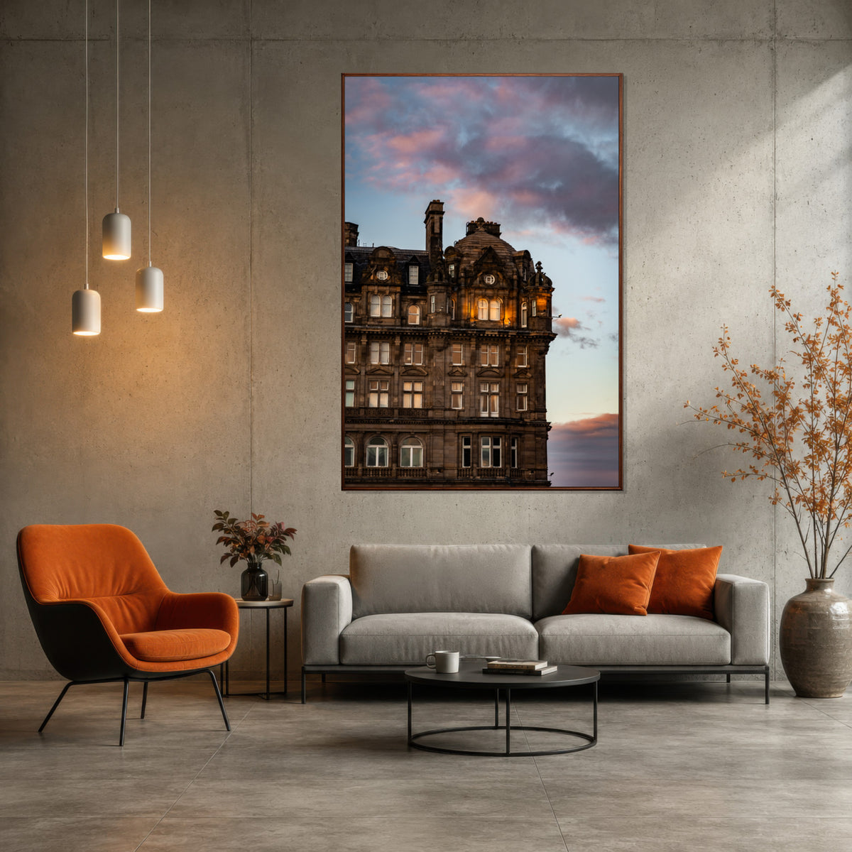 Sunset Glow, Edinburgh Centre, Scotland